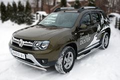 Защита переднего бампера D75X42 (дуга) для Renault Duster 2015-