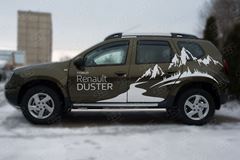 Пороги труба D63 (вариант 1) для Renault Duster 2015-2020
