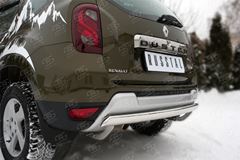 Защита заднего бампера D75х42 (дуга) для Renault Duster 2015-