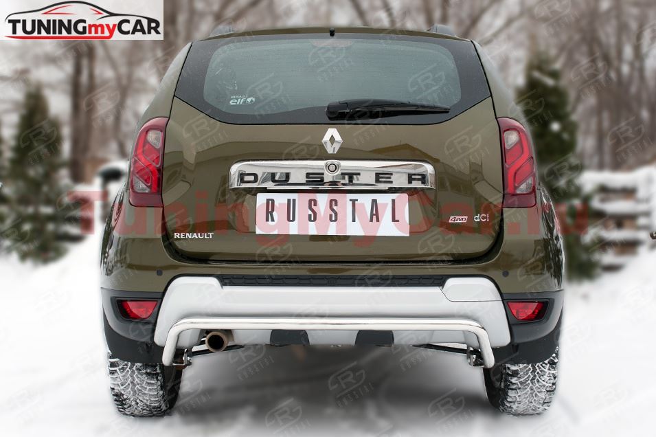 Защита заднего бампера D42 (волна) для Renault Duster 2015-
