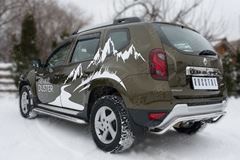 Защита заднего бампера D42 (волна) для Renault Duster 2015-