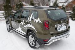 Защита заднего бампера D63 (волна) для Renault Duster 2015-