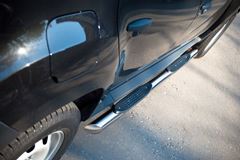 Пороги труба D76 с накладками (вариант 1) для Renault Duster 4x2 2011-