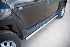 Пороги труба D63 (вариант 3) для Renault Duster 4x2 2011-