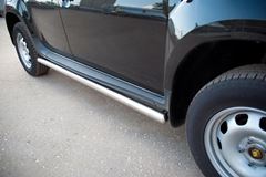 Пороги труба D63 (вариант 3) для Renault Duster 4x2 2011-