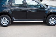 Пороги труба D63 (вариант 1) для Renault Duster 4x2 2011-
