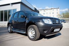 Пороги труба D42 с листом для Renault Duster 4x2 2011-