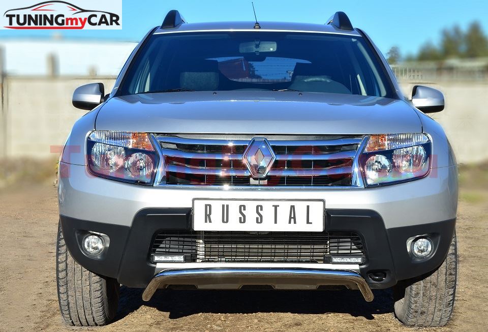 Защита переднего бампера D42 волна для Renault Duster 4x4 2011-
