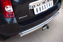 Защита заднего бампера D75х42 овал для Renault Duster 4x4 2011-