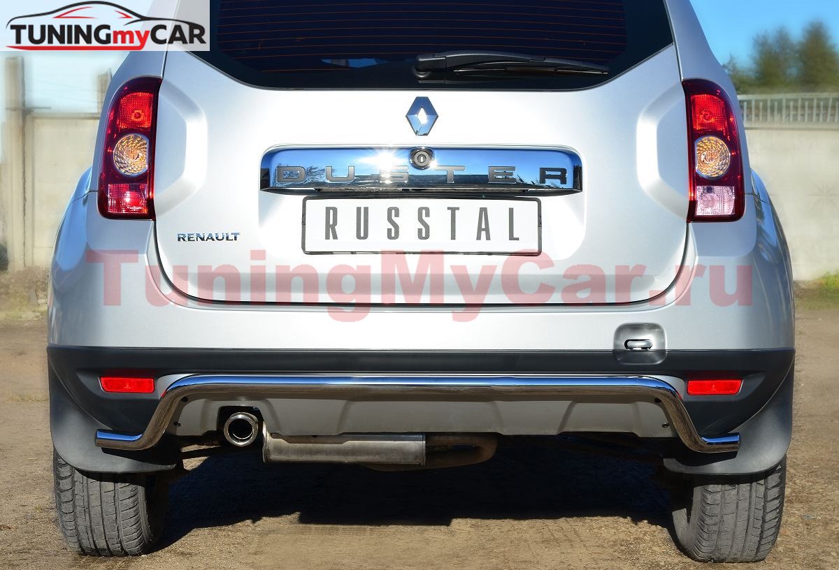 Защита заднего бампера D42 волна для Renault Duster 4x4 2011-
