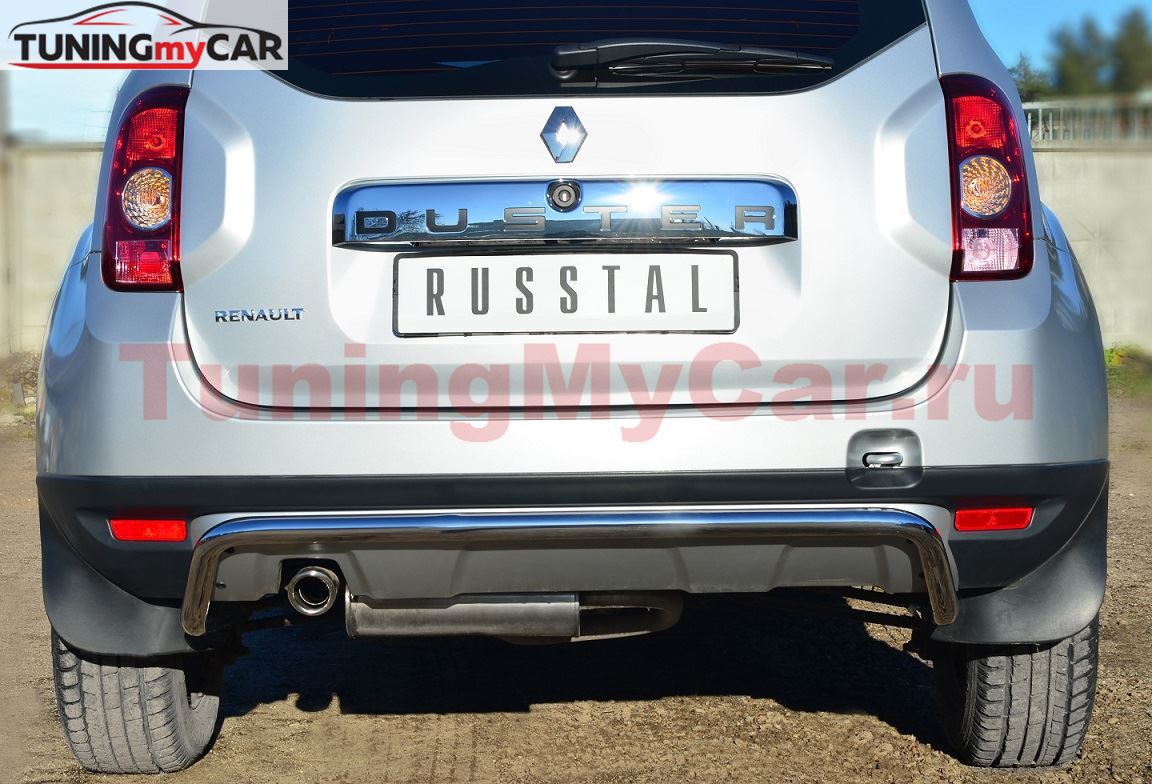 Защита заднего бампера D42 волна короткая для Renault Duster 4x4 2011-