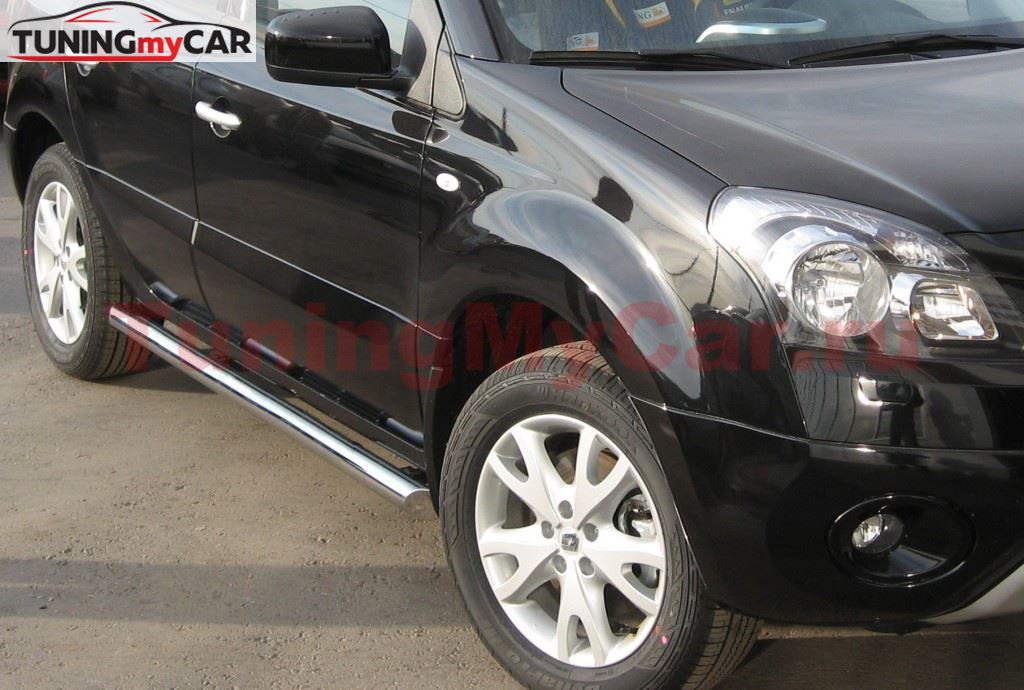 Пороги труба D76 для Renault Koleos 2008-2011