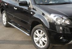 Пороги труба D76 для Renault Koleos 2008-2011