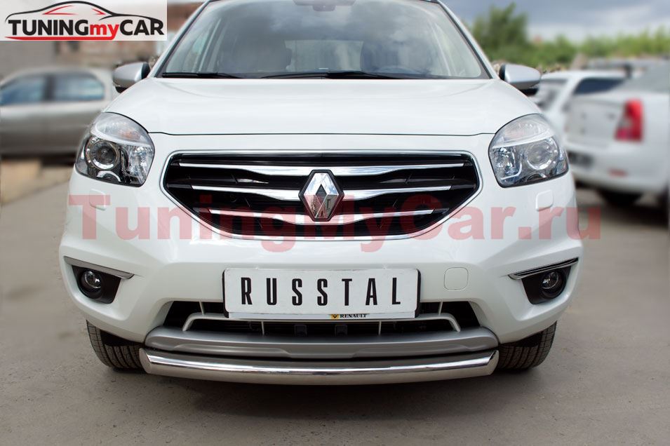 Защита переднего бампера D76 (дуга) для Renault Koleos 2012-