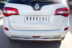 Защита заднего бампера D75х42 овал для Renault Koleos 2012-