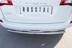 Защита заднего бампера D75х42 овал для Renault Koleos 2012-