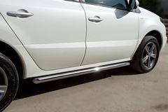 Пороги труба D63 (вариант 1) для Renault Koleos 2012-