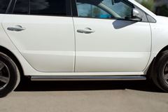Пороги труба D63 (вариант 3) для Renault Koleos 2012-