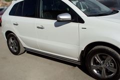 Пороги труба D63 (вариант 3) для Renault Koleos 2012-