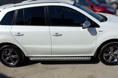 Пороги труба D42 с листом для Renault Koleos 2012-