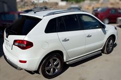 Пороги труба D42 с листом для Renault Koleos 2012-