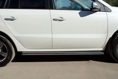Пороги труба D63 (вариант 2) для Renault Koleos 2012-