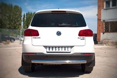 Защита заднего бампера D76 (дуга) для Volkswagen Tiguan Sport & Style (Trend & Fun) 2011-