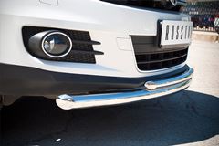 Защита переднего бампера D63/42 (дуга) для Volkswagen Tiguan Sport & Style (Trend & Fun) 2011-