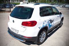 Пороги труба D76 с накладками (вариант 3) для Volkswagen Tiguan Sport & Style (Trend & Fun) 2011-
