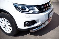 Защита переднего бампера D76/63 (дуга) для Volkswagen Tiguan Track & Field (Track & Style) 2011-