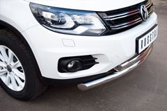 Защита переднего бампера D63/63 (дуга) для Volkswagen Tiguan Track & Field (Track & Style) 2011-
