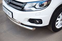Защита переднего бампера D63/63 (дуга) для Volkswagen Tiguan Track & Field (Track & Style) 2011-