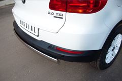 Защита заднего бампера D75х42 овал для Volkswagen Tiguan Track & Field (Track & Style) 2011-
