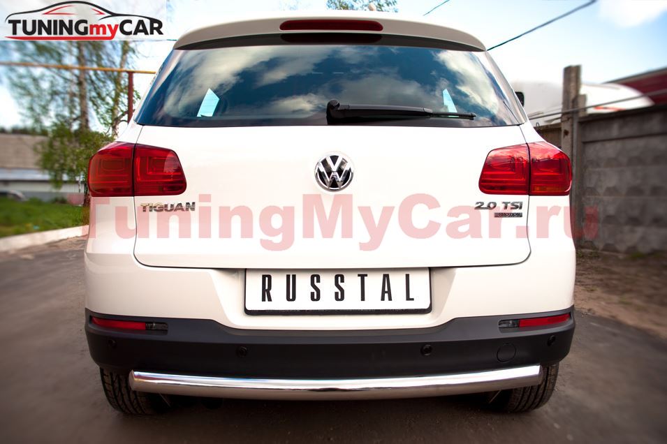 Защита заднего бампера D63 (дуга) для Volkswagen Tiguan Track & Field (Track & Style) 2011-