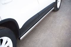 Пороги труба D63 (вариант 3) для Volkswagen Tiguan Track & Field (Track & Style) 2011-