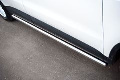 Пороги труба D63 (вариант 3) для Volkswagen Tiguan Track & Field (Track & Style) 2011-
