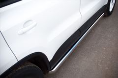 Пороги труба D63 (вариант 1) для Volkswagen Tiguan Track & Field (Track & Style) 2011-