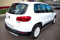 Пороги труба D63 (вариант 1) для Volkswagen Tiguan Track & Field (Track & Style) 2011-