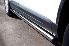 Пороги труба D63 (вариант 2) для Volkswagen Tiguan Track & Field (Track & Style) 2011-