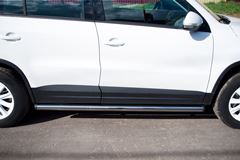 Пороги труба D63 (вариант 2) для Volkswagen Tiguan Track & Field (Track & Style) 2011-