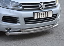 Защита переднего бампера D76/63 для Volkswagen Touareg 2010-2013
