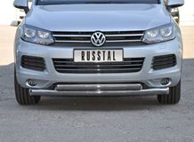 Защита переднего бампера D76/63 для Volkswagen Touareg 2010-2013