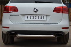 Защита заднего бампера D76 (дуга) для Volkswagen Touareg 2010-2013