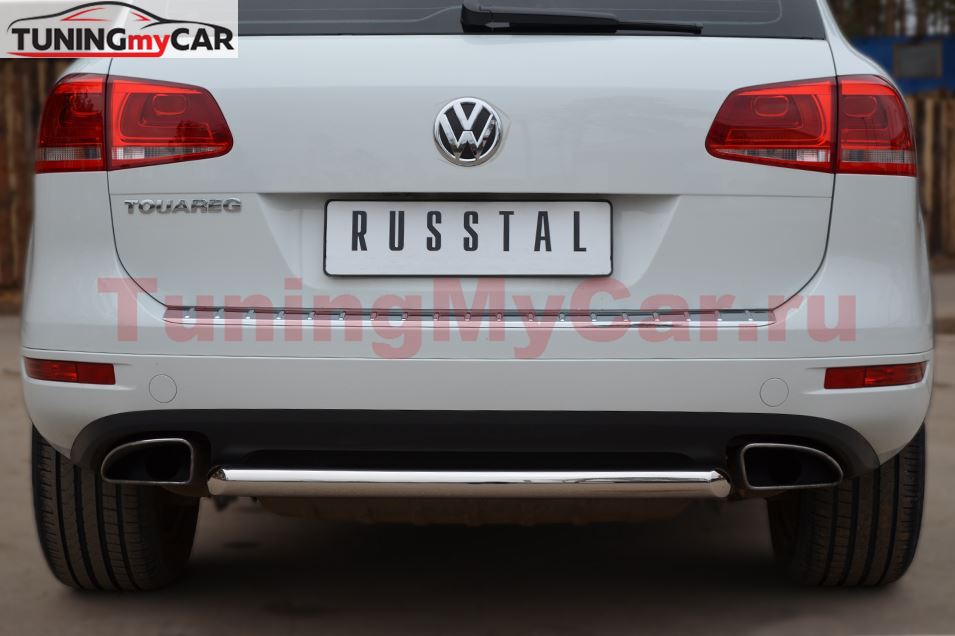 Защита заднего бампера D63 (дуга) для Volkswagen Touareg 2010-2013