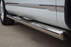 Пороги труба D76 с накладками (вариант 3) для Volkswagen Touareg 2010-2013