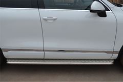Пороги труба D42 с листом для Volkswagen Touareg 2010-2013