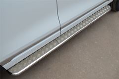 Пороги труба D42 с листом для Volkswagen Touareg 2010-2013