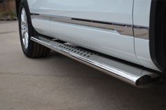 Защита порогов 120х60 с проступью для Volkswagen Touareg 2010-2013