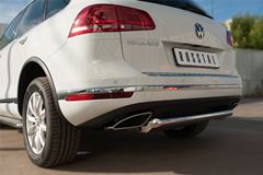 Защита заднего бампера D63 (дуга) для Volkswagen Touareg 2014-2018