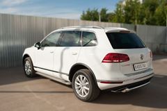 Защита заднего бампера D63 (дуга) для Volkswagen Touareg 2014-2018